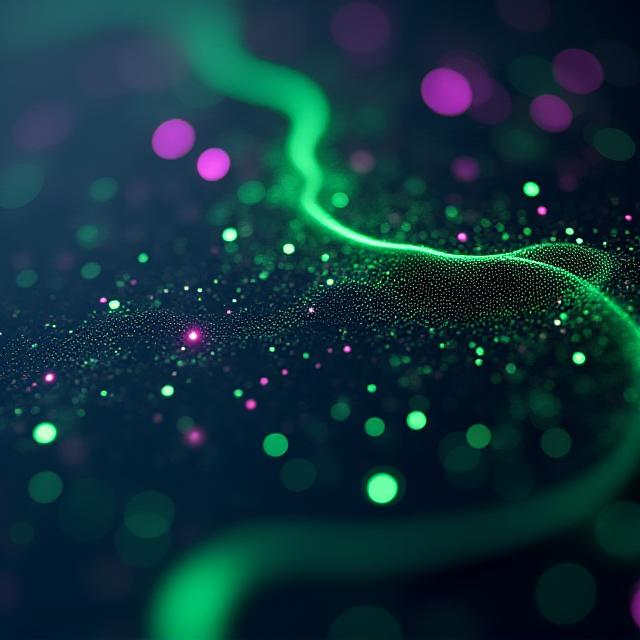 Abstract data visualization showing neural network patterns